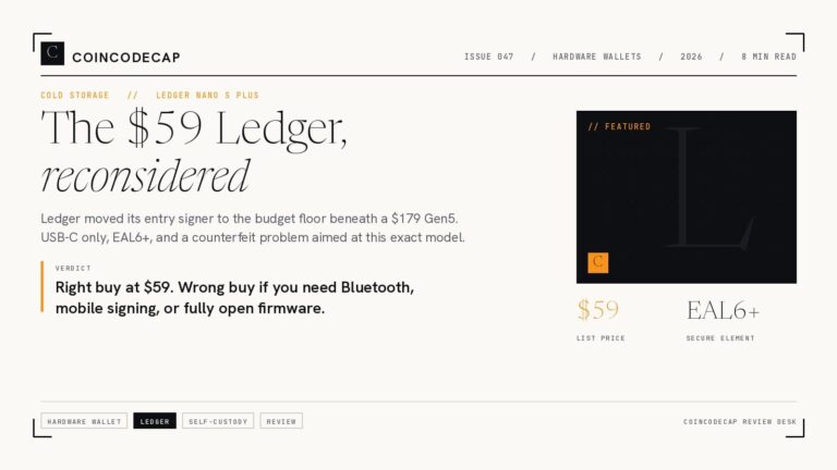 Is the $59 Ledger Enough?